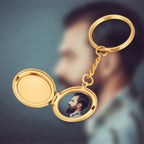 Vnox Personalize Engrave Name Heart Locket Key Chains for Women Men,Custom Family Love Photos Anniversary Keepsake Gifts