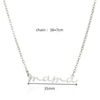 Dainty Mama Necklace Gold Color Stainless Steel Waterproof Choker Mama Letters Nameplate Necklaces Jewelry Gift For Mom And Wife