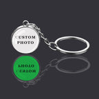 Customized Keychains Personalized Custom Photo Picture Glass Ball Double Sided Pendant Key Chain Luminous Keyring Jewelry Gift