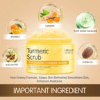 Hllozzi 200g turmeric body scrub deep cleansing exfoliation avocado vitamin C hydrating moisturizing