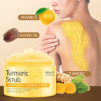 Hllozzi 200g turmeric body scrub deep cleansing exfoliation avocado vitamin C hydrating moisturizing