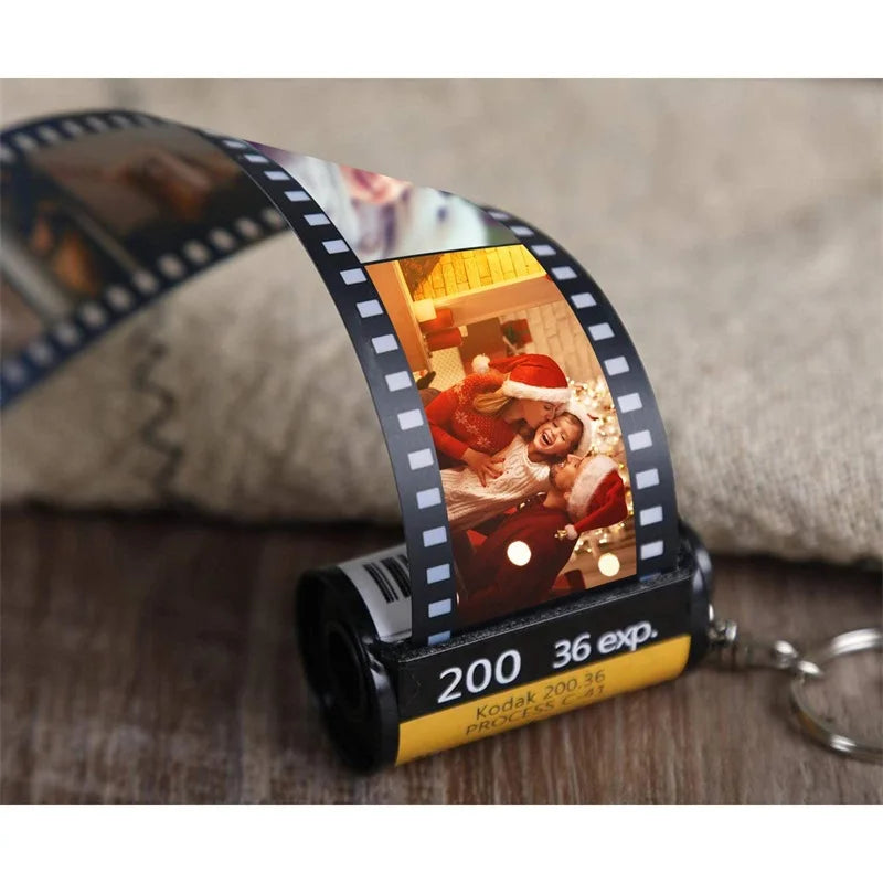 Personalized Custom Camera Film Roll Keychain with Colorful Customized Photo Picture Keychain Reel Album Photo Memory Gifts