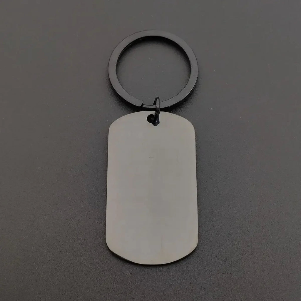 1PC Customized LOGO Name Stainless Steel Keychain Laser Carving Pendant Motorcycle Car for Men Women Keyring Key Ring Chain Gift