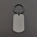 1PC Customized LOGO Name Stainless Steel Keychain Laser Carving Pendant Motorcycle Car for Men Women Keyring Key Ring Chain Gift