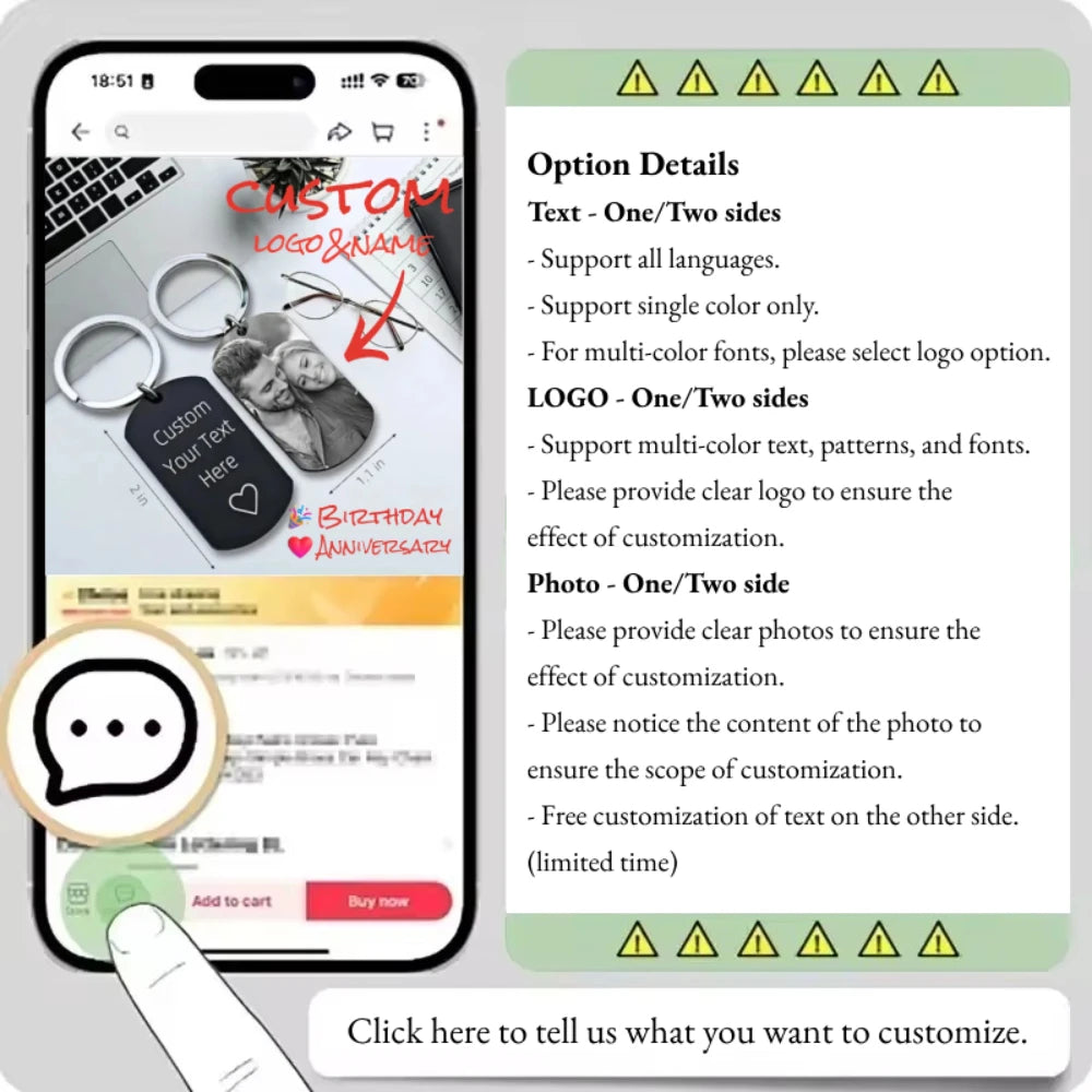 1PC Customized LOGO Name Stainless Steel Keychain Laser Carving Pendant Motorcycle Car for Men Women Keyring Key Ring Chain Gift