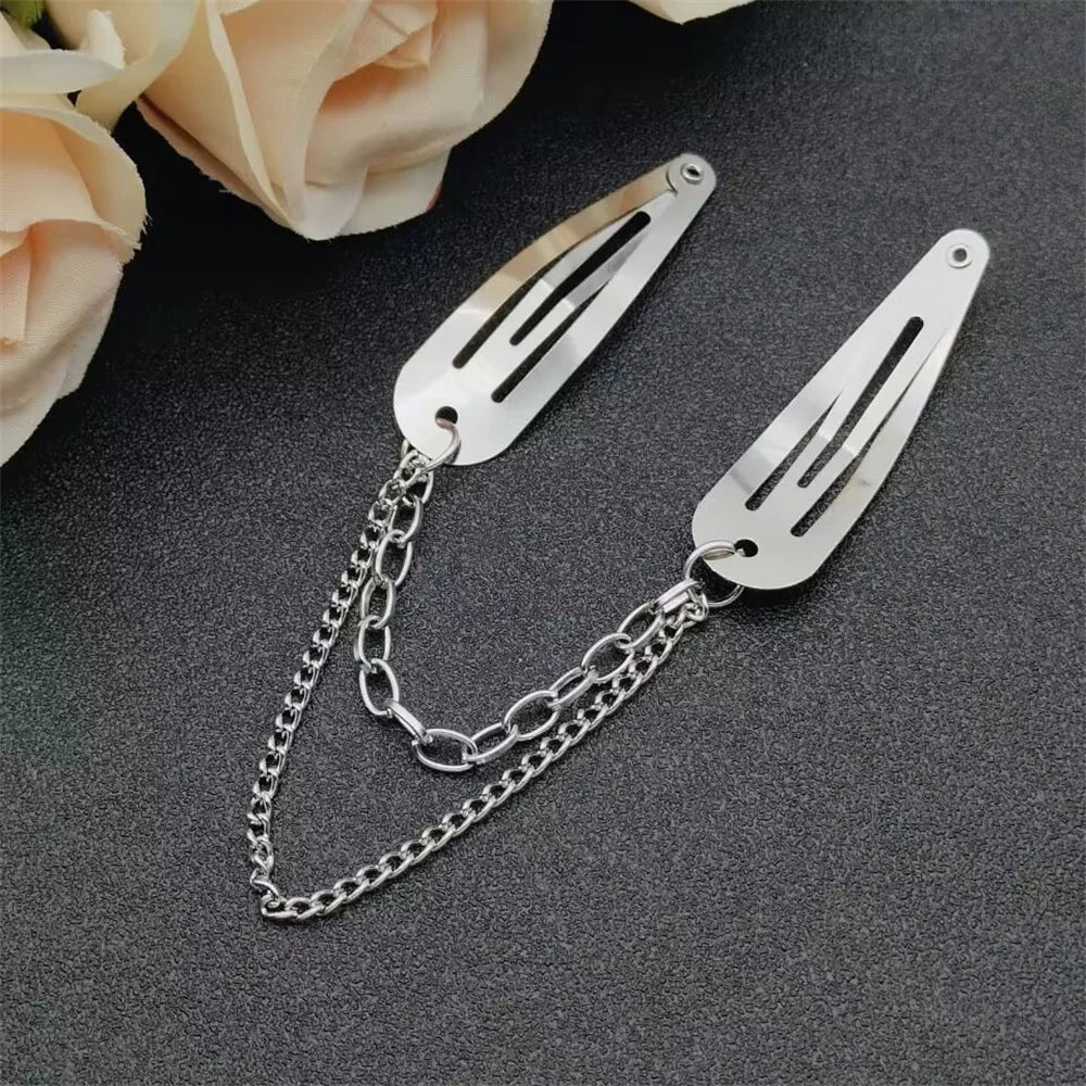 Fashion Metal Geometry Pendant Hair Clip Women's Love Butterfly Star Headwear Punk Girls' Hair Accessories Charm Jewelry Gift