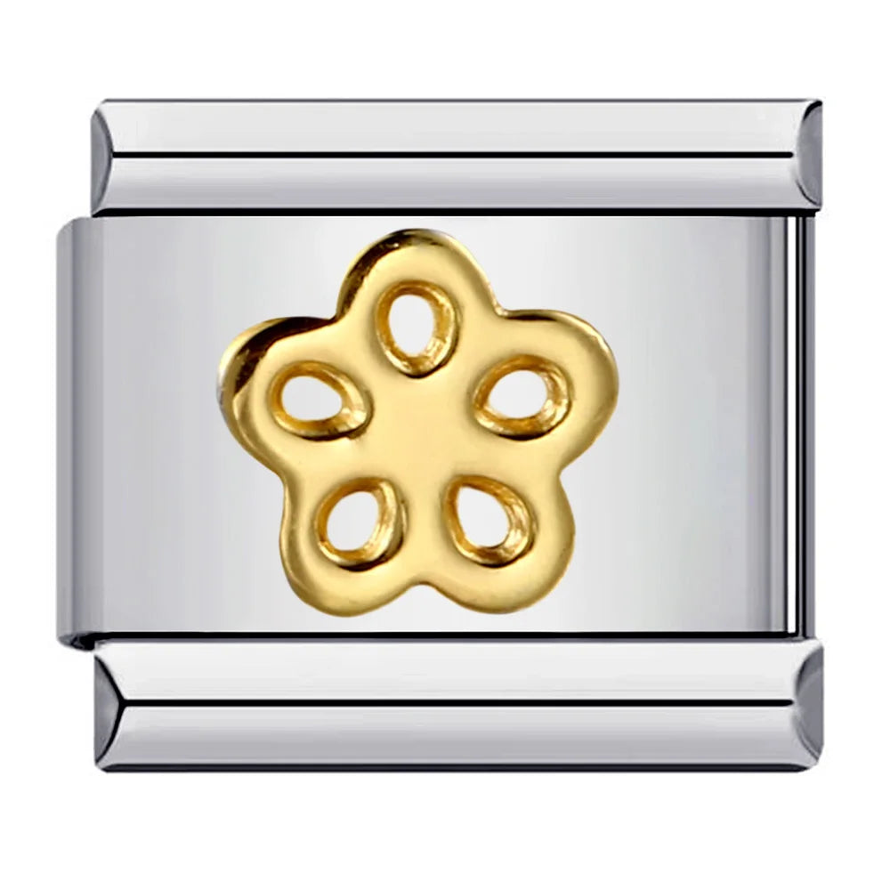 Trendy Italian Charms Bracelet 26 English A-Z Letter Name Custom Gold Color DIY Jewelry Making Gift Hand Bangle Chain Jewellry