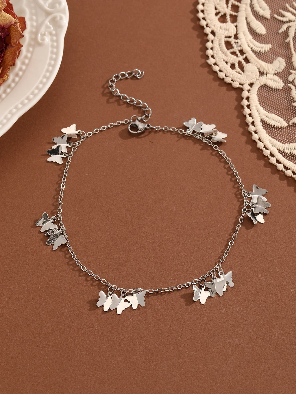 QIAMNI Summer Bohemia Crystal Cubic Zirconia Anklet For Women Girls Ankle Bracelet Leg Chain Beach Party Travel Foot Jewelry