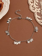 QIAMNI Summer Bohemia Crystal Cubic Zirconia Anklet For Women Girls Ankle Bracelet Leg Chain Beach Party Travel Foot Jewelry