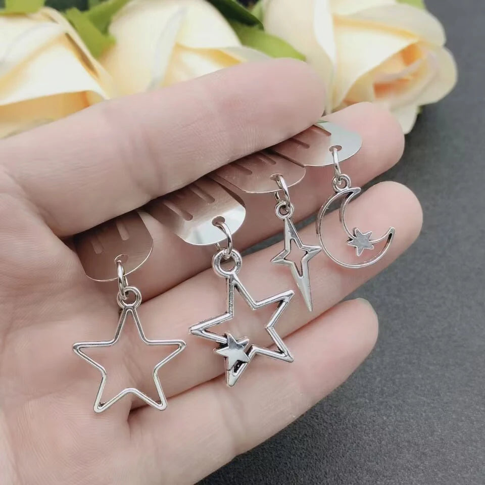 Fashion Metal Geometry Pendant Hair Clip Women's Love Butterfly Star Headwear Punk Girls' Hair Accessories Charm Jewelry Gift