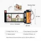 Personalized Custom Camera Film Roll Keychain with Colorful Customized Photo Picture Keychain Reel Album Photo Memory Gifts