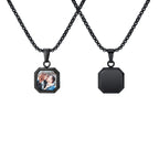 Vnox Photo Custom Necklace for Men Women, Stainless Steel Personalized Pendent Family Picture Valentines Pet Photo Gifts Jewelry