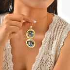 Vnox Free Custom Photo Crown Necklaces, Stainless Steel Round Holds Image Picture Pendant, Family Memorial Locket Jewelry Gifts