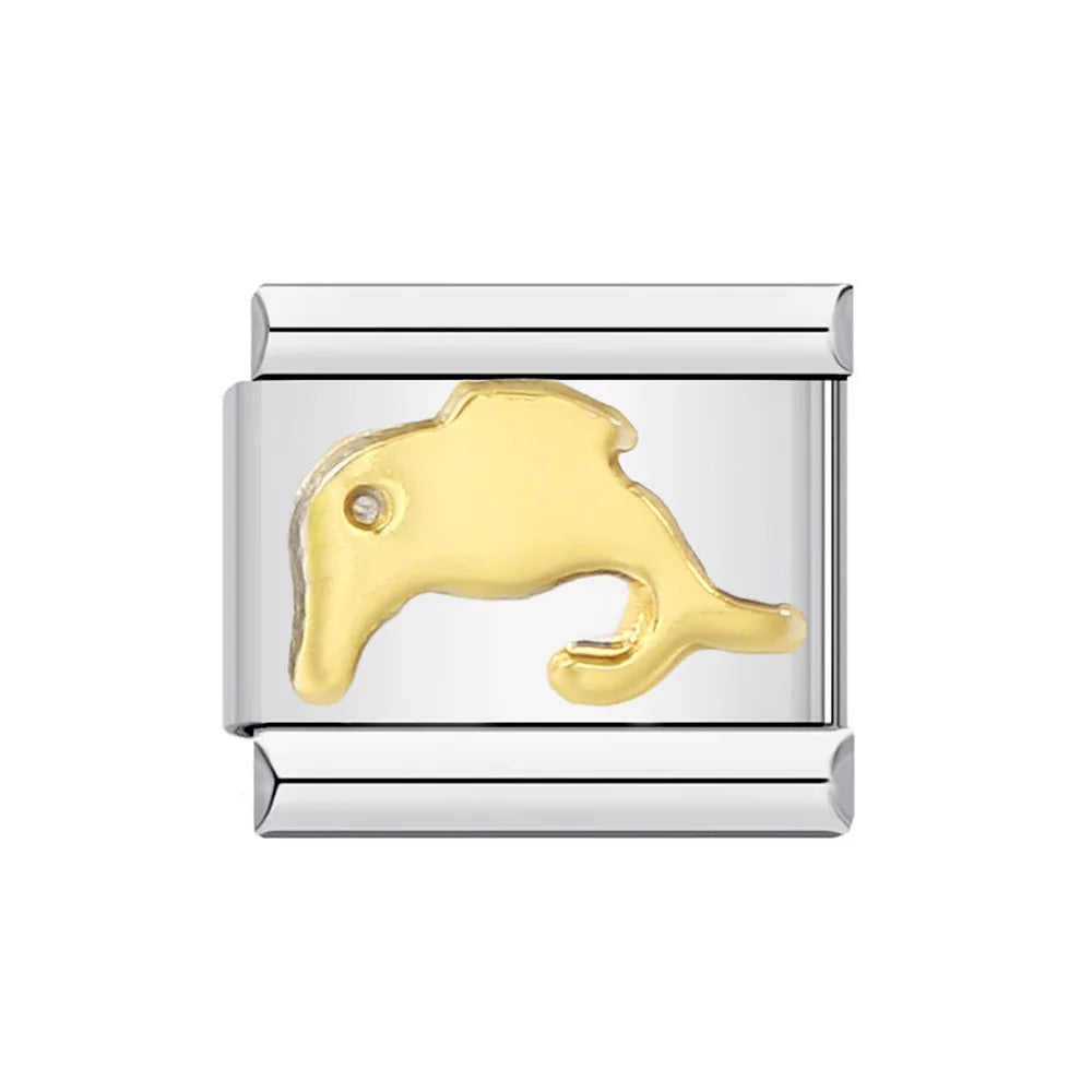 Trendy Italian Charms Bracelet 26 English A-Z Letter Name Custom Gold Color DIY Jewelry Making Gift Hand Bangle Chain Jewellry