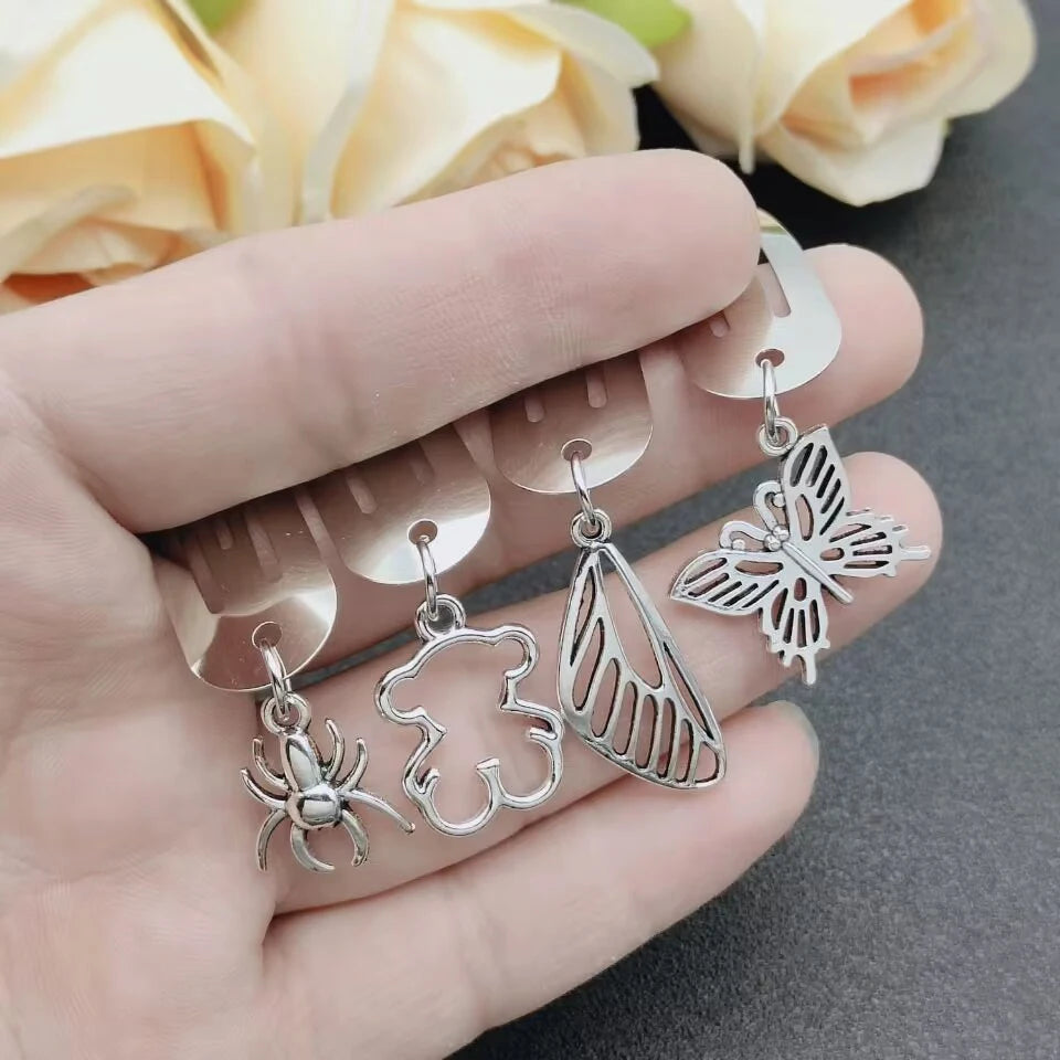Fashion Metal Geometry Pendant Hair Clip Women's Love Butterfly Star Headwear Punk Girls' Hair Accessories Charm Jewelry Gift
