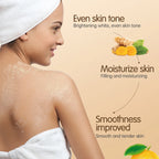 Hllozzi 200g turmeric body scrub deep cleansing exfoliation avocado vitamin C hydrating moisturizing