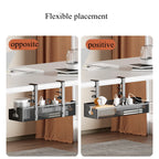 No Drilling Extendable Under Desk Cable Management Metal Cable Tray Under Desk With Clamp Retractable Power Strip Cord Holder