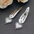 Fashion Metal Geometry Pendant Hair Clip Women's Love Butterfly Star Headwear Punk Girls' Hair Accessories Charm Jewelry Gift