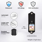 Vnox Custom Photo Keychains for Men,Black Brown PU Leather Key Chains,Image Picture Insert Keychains,Family Gift for Him Husband