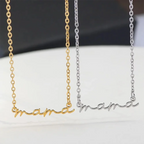 Dainty Mama Necklace Gold Color Stainless Steel Waterproof Choker Mama Letters Nameplate Necklaces Jewelry Gift For Mom And Wife