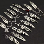 Fashion Metal Geometry Pendant Hair Clip Women's Love Butterfly Star Headwear Punk Girls' Hair Accessories Charm Jewelry Gift
