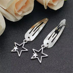 Fashion Metal Geometry Pendant Hair Clip Women's Love Butterfly Star Headwear Punk Girls' Hair Accessories Charm Jewelry Gift