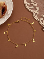 QIAMNI Summer Bohemia Crystal Cubic Zirconia Anklet For Women Girls Ankle Bracelet Leg Chain Beach Party Travel Foot Jewelry