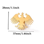 Gold Color Punk Eagle Stars Brooches For Men Women Fashion Geometric Animals Emblem Brooch Stainless Steel Jewelry Birthday Gift