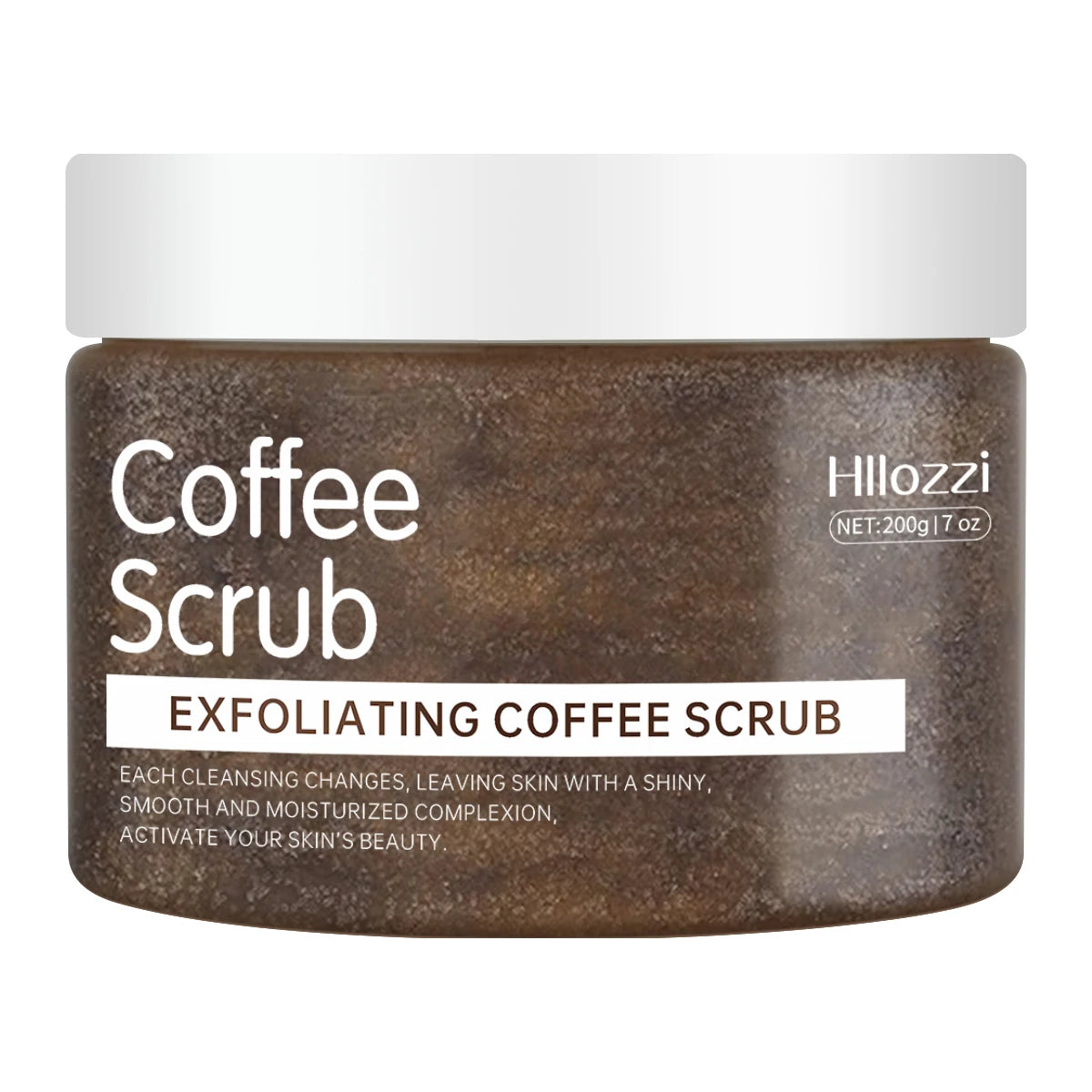 Hllozzi 200g coffee body scrub deep cleansing exfoliating cocoa plant squalane moisturizing