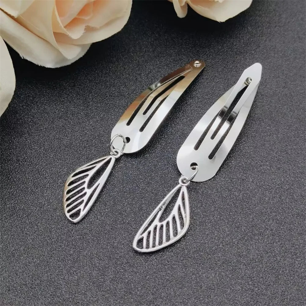 Fashion Metal Geometry Pendant Hair Clip Women's Love Butterfly Star Headwear Punk Girls' Hair Accessories Charm Jewelry Gift