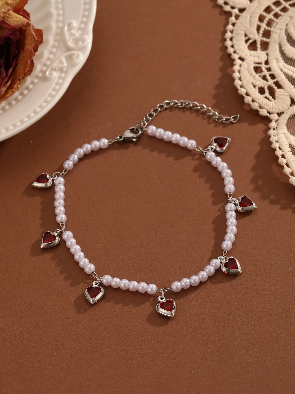 QIAMNI Summer Bohemia Crystal Cubic Zirconia Anklet For Women Girls Ankle Bracelet Leg Chain Beach Party Travel Foot Jewelry