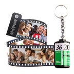 Personalized Custom Camera Film Roll Keychain with Colorful Customized Photo Picture Keychain Reel Album Photo Memory Gifts