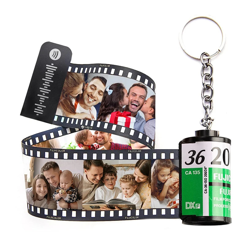 Personalized Custom Camera Film Roll Keychain with Colorful Customized Photo Picture Keychain Reel Album Photo Memory Gifts