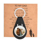 Vnox Custom Fathers Day Gift for Dad Grandpa, Black PU Leather Keychains with Custimized Photo Image Metal Plate Key Chain