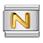 Trendy Italian Charms Bracelet 26 English A-Z Letter Name Custom Gold Color DIY Jewelry Making Gift Hand Bangle Chain Jewellry