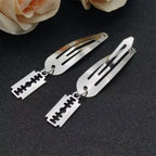 Fashion Metal Geometry Pendant Hair Clip Women's Love Butterfly Star Headwear Punk Girls' Hair Accessories Charm Jewelry Gift