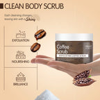 Hllozzi 200g coffee body scrub deep cleansing exfoliating cocoa plant squalane moisturizing