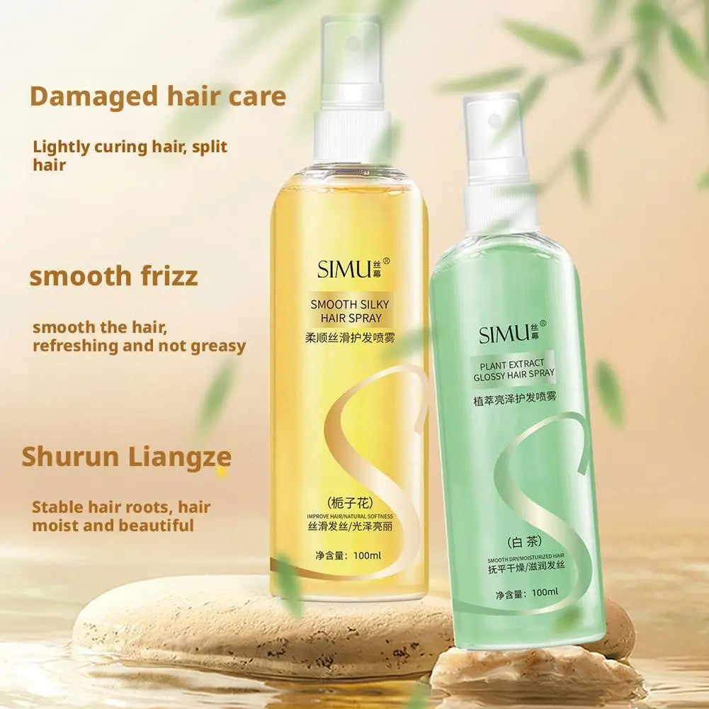 100ML NEW Hair Essential Oil Spray Long-lasting Light Soft Essential Oil Spray For Dry Frizzy Hair Leave-in Anti-static Hair Car