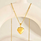 Personalized Heart Photo Pendant Necklace, Customized Image Picture Locked Necklace Jewelry for Women